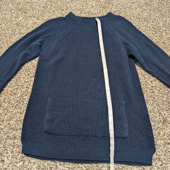 LUNYA Blue Waffle Knit Long Sleeve Top - Picture 9 of 10